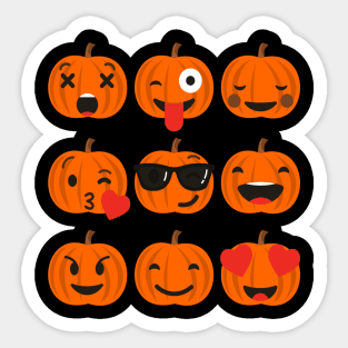 Halloween Pumpkins Emoji Sticker